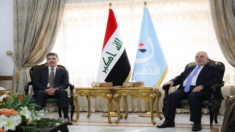 سه‌رۆك نێچیرڤان بارزانى و حه‌یده‌ر عه‌بادى كۆبوونه‌وه‌